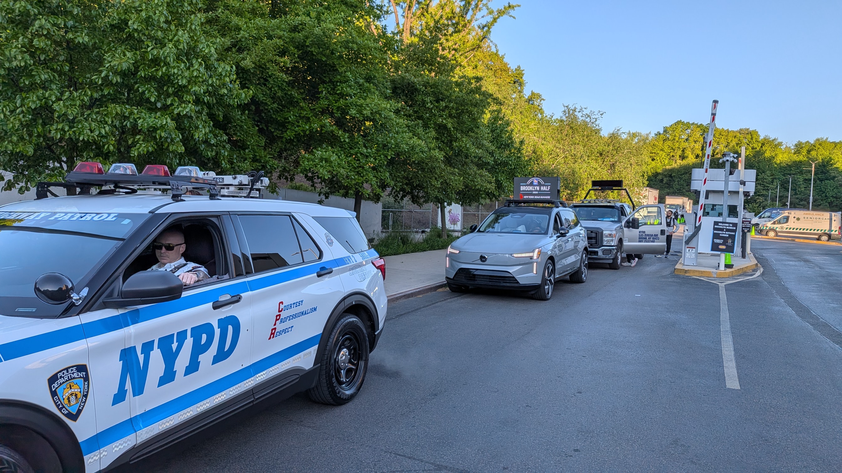 Brooklyn Half lead vehicle