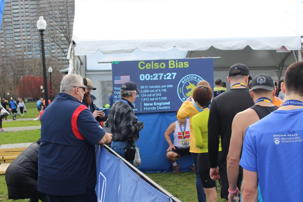 Personalized finish display — Boston's Run To Remember